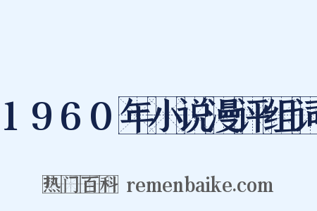 1960年小说漫评组词是什么意思的图片